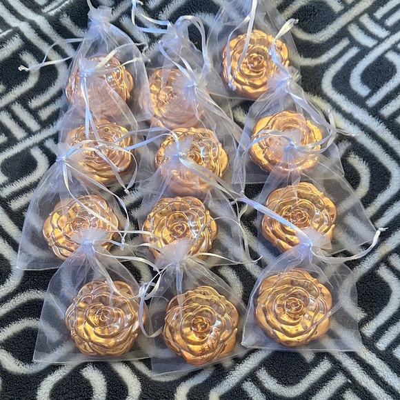 Other - Gold Rose Compact Mirrors 12 in Set